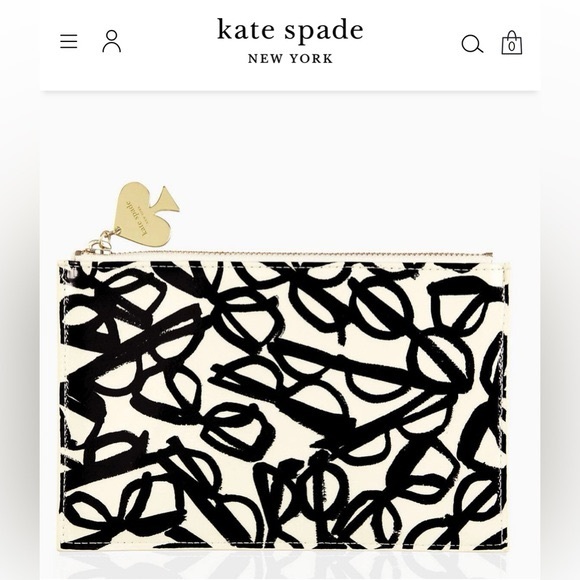 kate spade Handbags - Kate Spade Literary Glasses Print Pouch